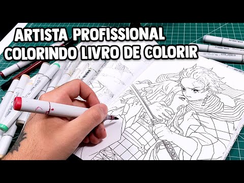 ARTISTA PROFISSIONAL COLORINDO LIVRO DE COLORIR DO
