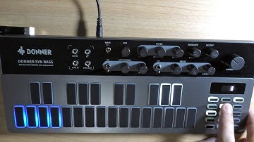 Donner B1 Bass Synth & Sequencer REVIEW!  Testing the New Firmware...