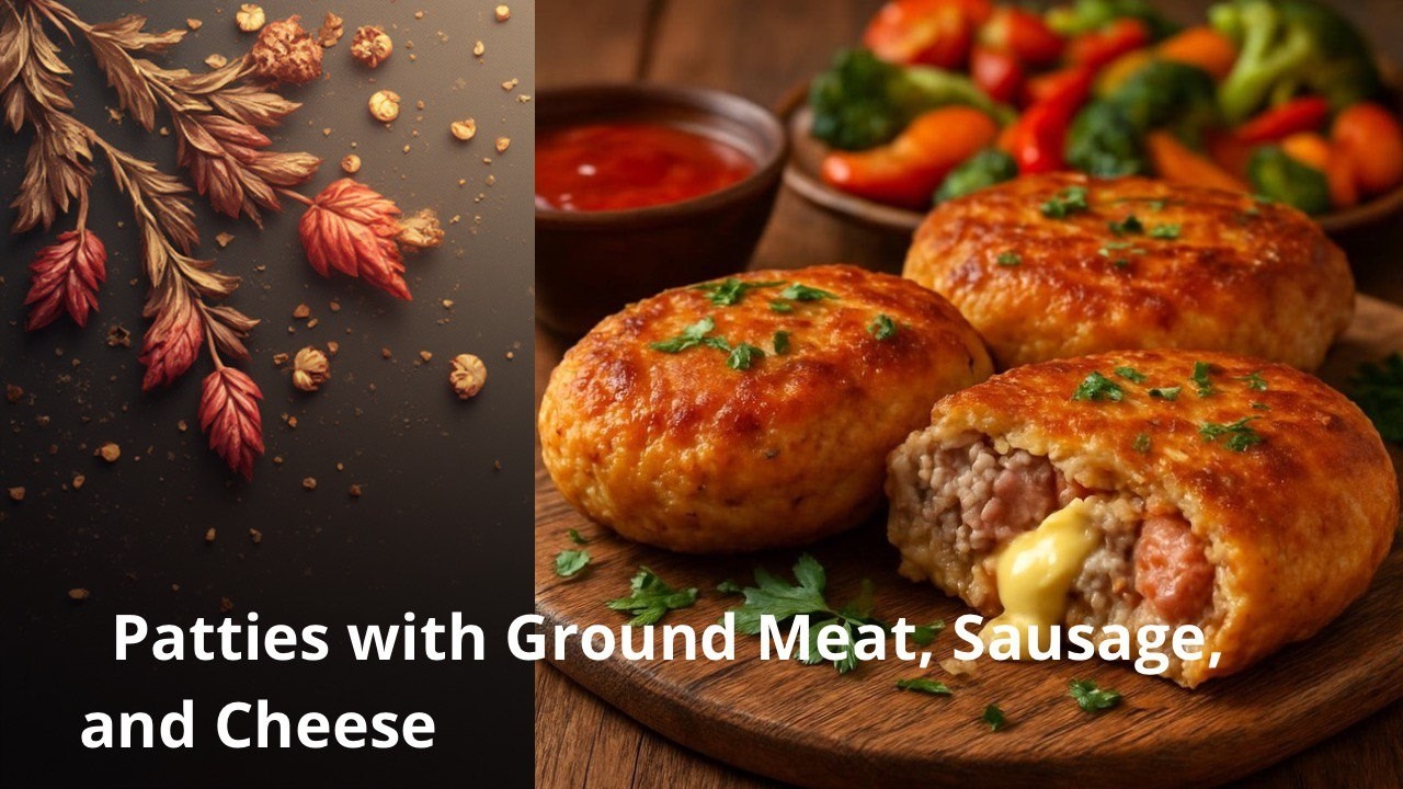 Patties with Ground Meat, Sausage, and Cheese