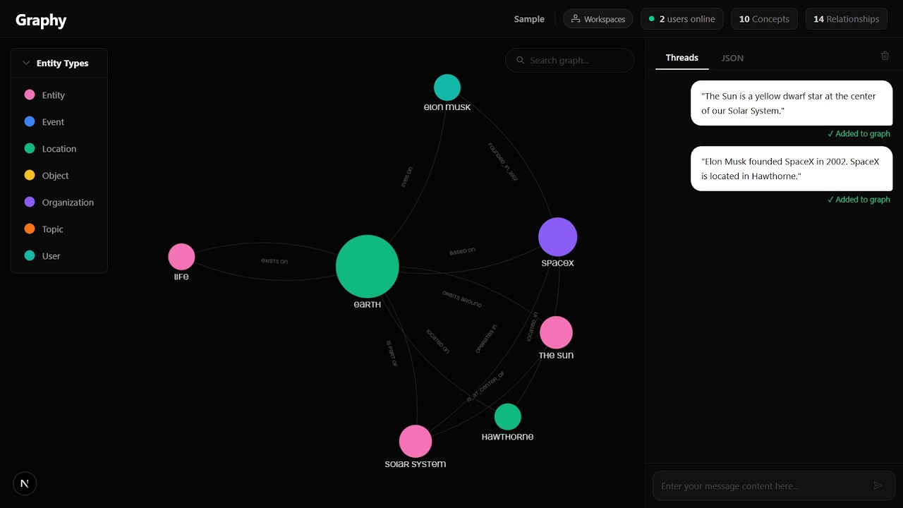 Graphy ~AI-Powered Knowledge Graph in Real Time | Hackathon Demo