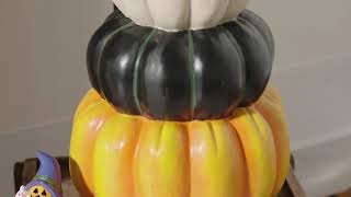 MultiColored IndoorOutdoor Pumpkin Stack