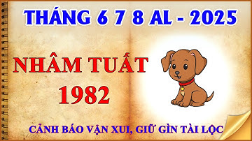 Tử Vi Tuổi NHÂM TUẤT 1982 Tháng 6 7 8 Âm Lịch Năm 2025 - Tháng Nào May Mắn Nhất