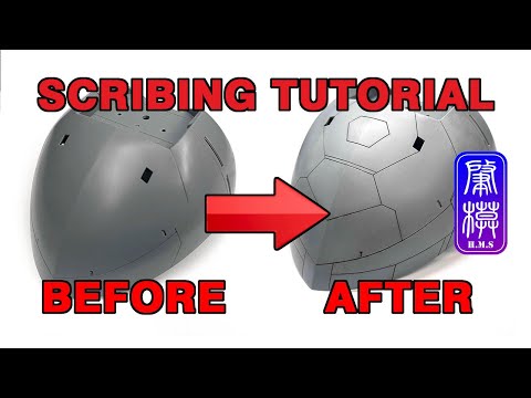 Gunpla Scribing Tutorial - How to Scribe Panel Lines on Gunpla