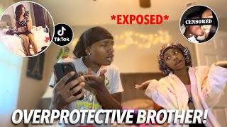 OVERPROTECTIVE Brother React To Lil Sister's CRINGEY TIK TOKS! 😭