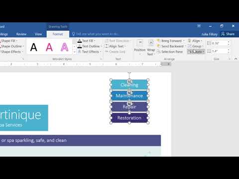 MS Word 2016 lesson 22 Aligning, Ordering, and Grouping Objects