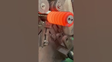 Make in China How Train Suspension Springs Are Made – Hot Coiling Process! #process #machine #tech