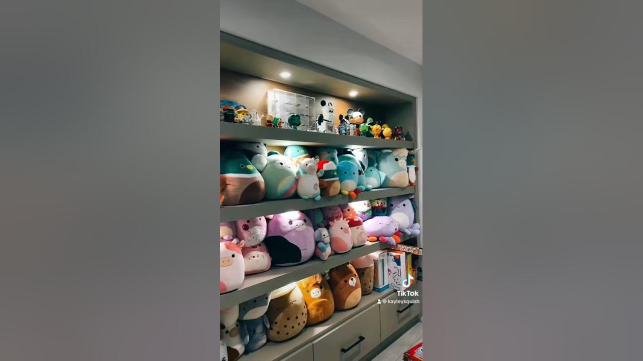 re-organizing my squishmallow setup!!💗 #squishmallows #organization  #viralshorts #viral 