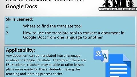 How to translate a Google Doc.