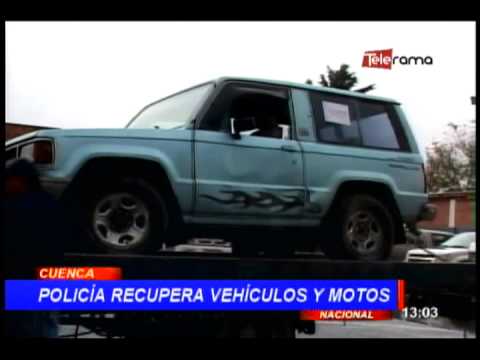 Policía recupera vehículos y motos