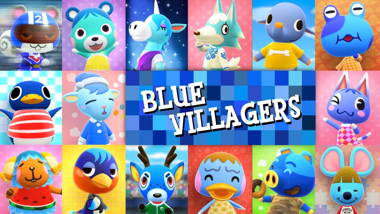 Blue Hair Villagers in Animal Crossing: New Horizons - wide 3