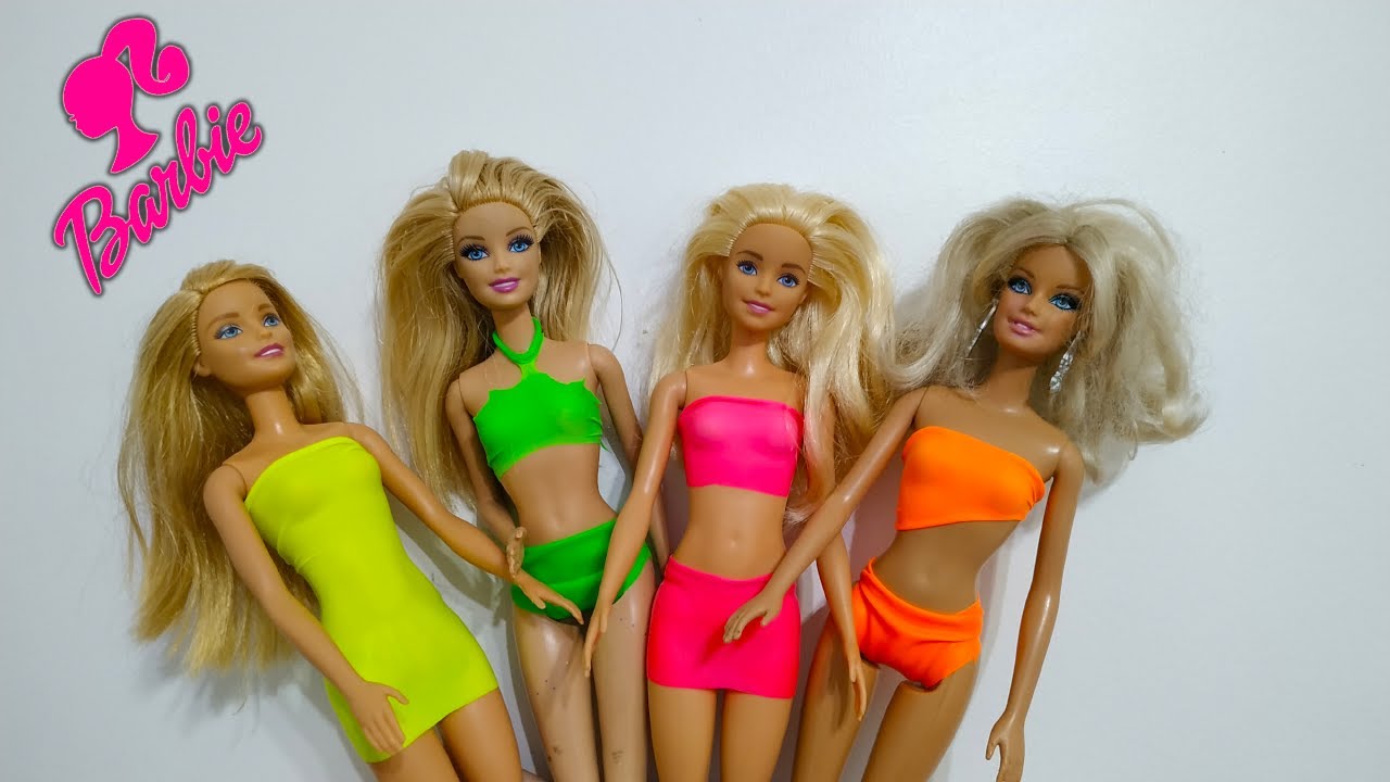 Como fazer roupa de academia para Barbie com bexigas. 