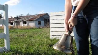 Antique Town Crier Huge School Bell Working