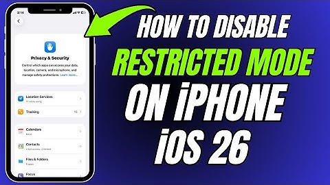 Beperkte modus uitschakelen op iPhone iOS26 | Beperkingen uitschakelen op iPhone iPad iOS 26