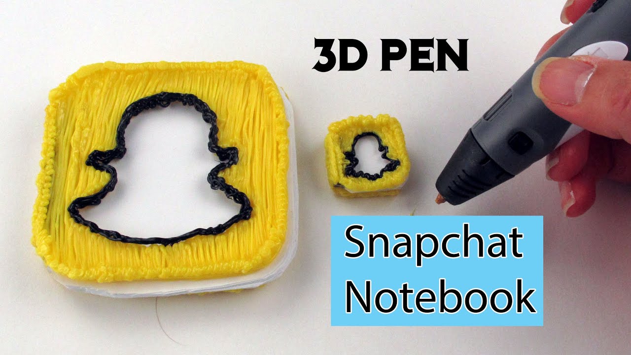 3D Pen Art How to Make Snapchat Notebook DIY Tutorial by Creative World YouTube