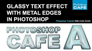 how to make glassy metal text effect in photoshop tutorial
