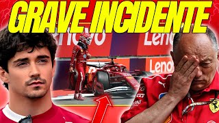 LA FERRARI CONFERMA CHE LECLERC SALTERÀ LA PROSSIMA GARA DOPO IL GRAVE INCIDENTE