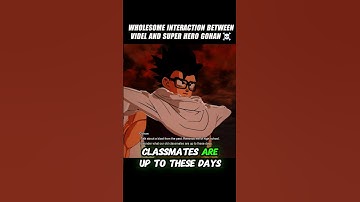 Wholesome Interaction Between Videl And Super Hero Gohan 🥶 #crashout #gohan #sparkingzero #dbz