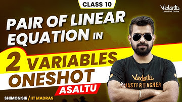 Class 10 Chapter 3 Maths Linear Equation in 2 Variables | Shimon Sir| V Master Tamil|
