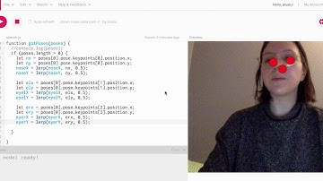 Example from the coding train PoseNet