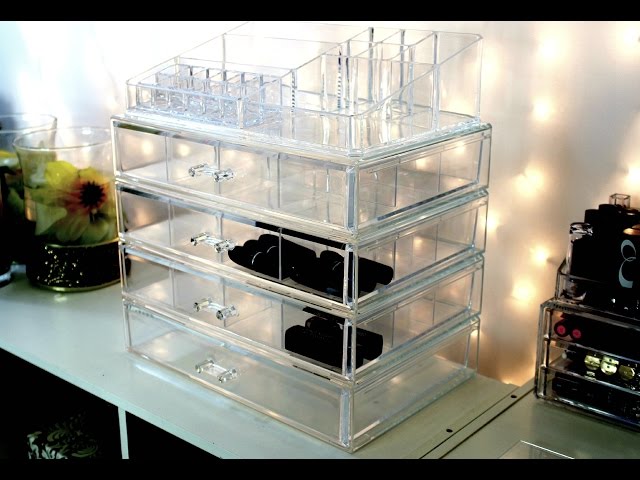 Clear Acrylic Cosmetic Cube Makeup Organizer With 7-drawers -   Makeup  storage organization, Acrylic organizer, Makeup organization