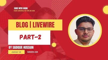 Blog with Laravel 11 & Livewire 3 | sqlite - Installation & design