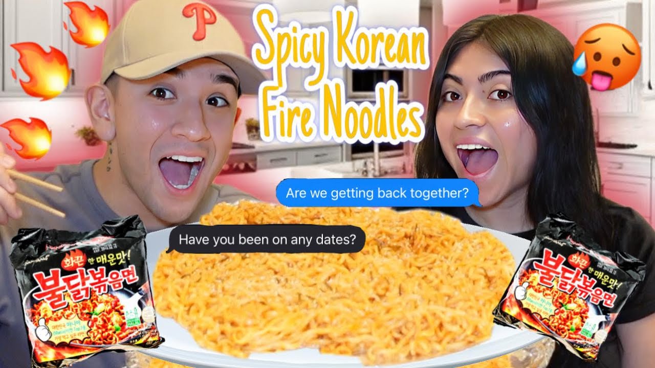 Asking Each other Spicy Questions! (Korean Fire Noodle Mukbang!)