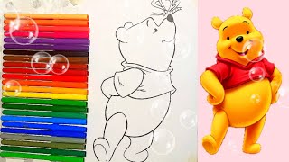 Eğlenceli Ve Renkli Ayı Çizimi Ve Boyama-Fun And Colorful Winnie The Pooh Drawing And Coloring