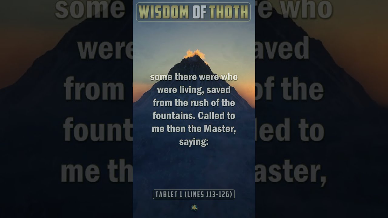 Wisdom Of Thoth 4 Tablet 1 Lines 113 126 From Emerald Tablets 