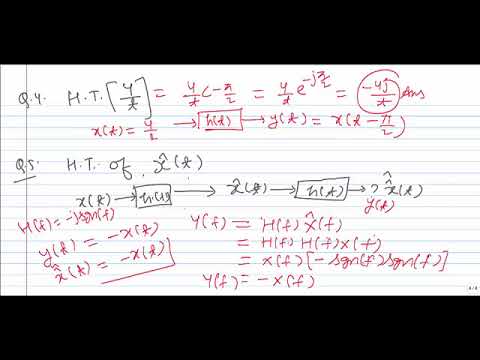 Basics of Hilbert Transform and Numericals - YouTube