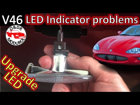 5 problems LED clear indicator repeater bulbs V46 Jaguar XK8 / XKR (X100)