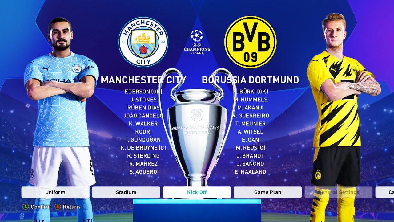 Manchester City vs Borussia Dortmund - UEFA Champions League 2021 Gameplay 