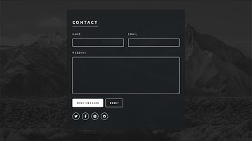 Create a Responsive Transparent Contact Form using HTML & CSS