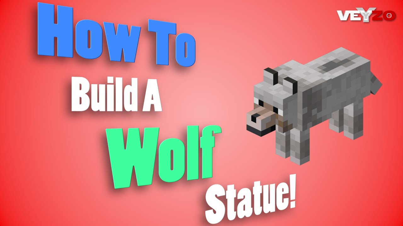 Minecraft - How To Build A Wolf Statue! - YouTube
