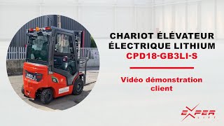 Chariot élévateur électrique Lithium 1800 kg Heli  CPD18GB3LIS