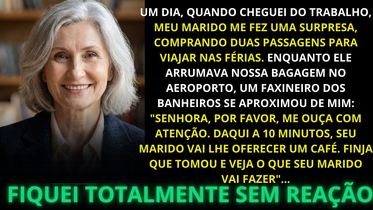 Meu marido me deu 2 pacotes de viagem. No aeroporto, um faxineiro avisou: 