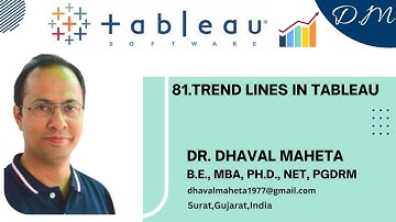81. Trend Lines in Tableau || Dr. Dhaval Maheta