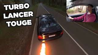 Touge Run With My Turbo Lancer *INSANE FLAMES*