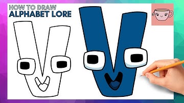How To Draw Alphabet Lore - Letter V | Cute Easy Step By Step Drawing Tutorial