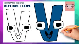 How To Draw Alphabet Lore - Letter V | Cute Easy Step By Step Drawing Tutorial