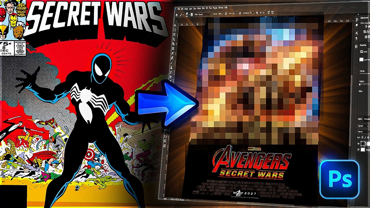 Создаём эпический фан-постер для «Мстителей: Секретные войны» в Photoshop!