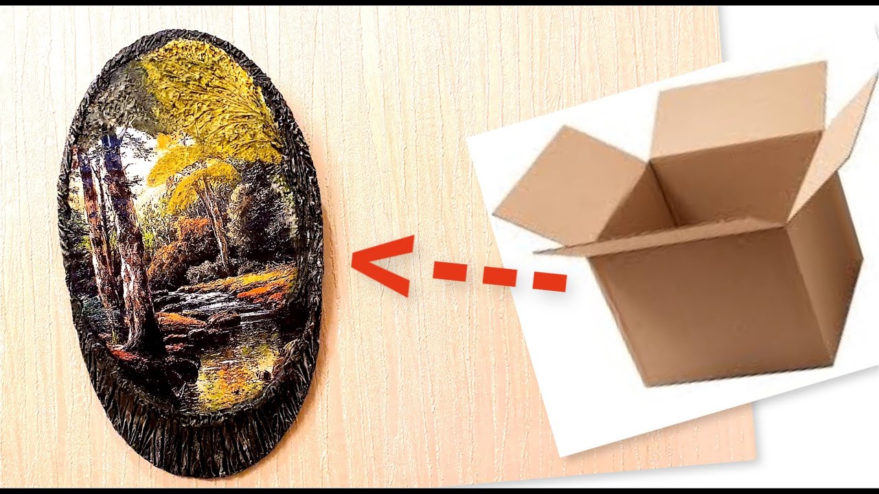 DIY/Home wall decorating idea with cardboard/Craft ideas with paper and