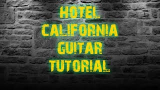 Hotel california chords -