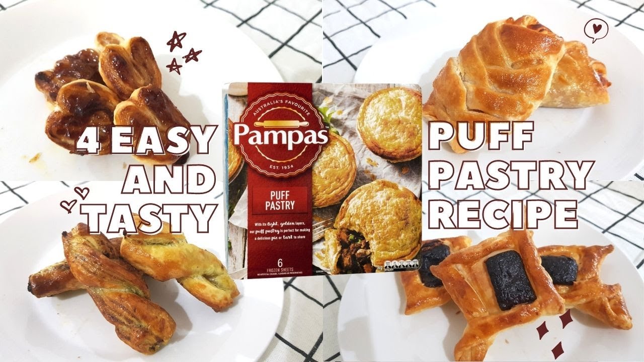 PUFF PASTRY 4 WAYS EASY AND TASTY RECIPE YouTube