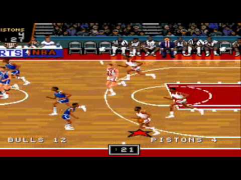 NBA Showdown SNES (Chicago Bulls vs. Detroit Pistons)