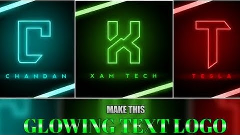 How to Make Neon Glowing Text Logo in Pixellab || Create Glowing Neon Text || Text Logo Tutorial