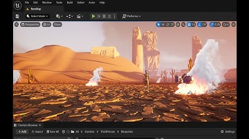 My Unreal Engine 5 homework in 2months：desert animation. 我学习虚幻五满2个月完成的作业：沙漠游戏景观设计动态
