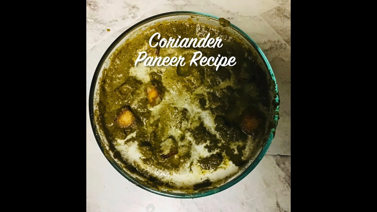 Coriander paneer recipe Easy homemade recipe Made by Rani YouTube