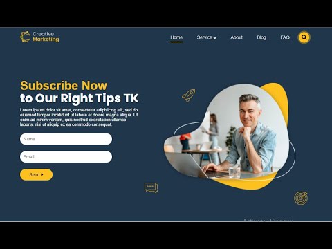 HTML CSS Page Design || Landing page design using html CSS || With ...
