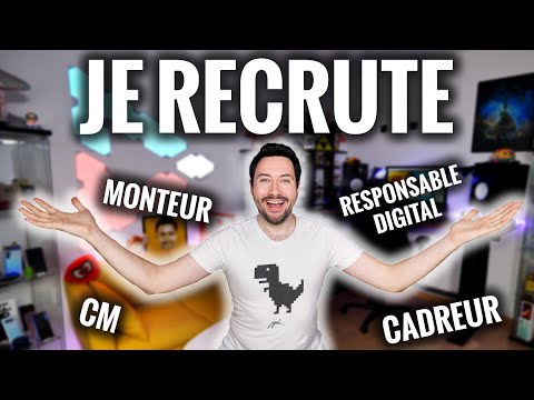 Je cherche 1 Monteur, 1 Responsable Digital et 1 Stagiaire !