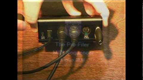 Pro-Filer MIDI Sequencer Connecting and Powering On